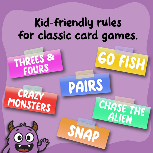 2 Player Card Games For Kids: Simple & Fun Classic Family Table Games
