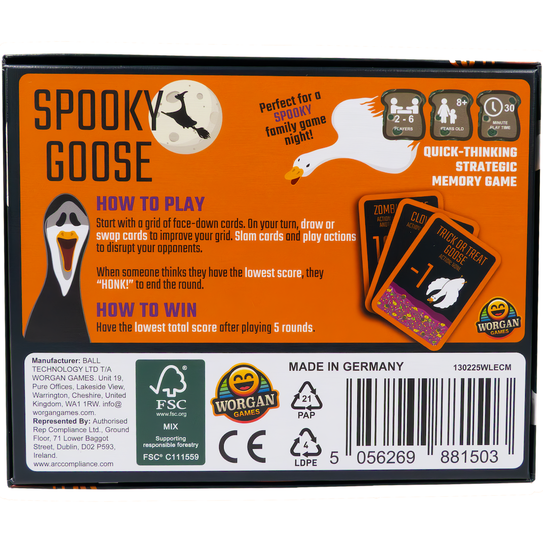 Spooky Goose: Halloween Theme Quick Thinking Memory Game for Kids, Teens & Adults
