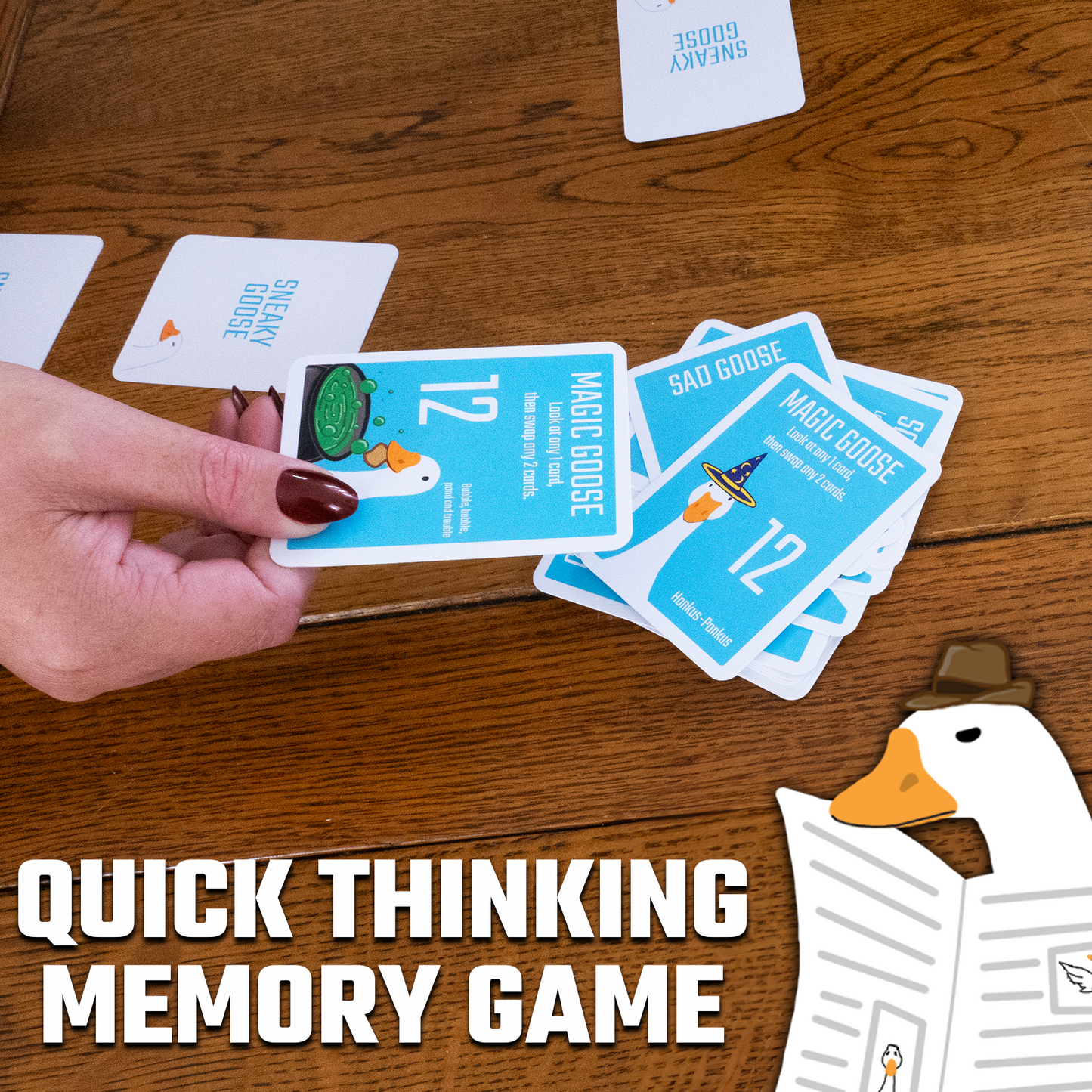 Sneaky Goose: Quick Thinking Memory Game for Kids, Teens & Adults