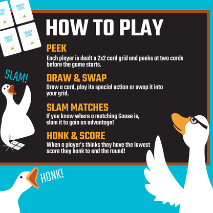 Sneaky Goose: Quick Thinking Memory Game for Kids, Teens & Adults